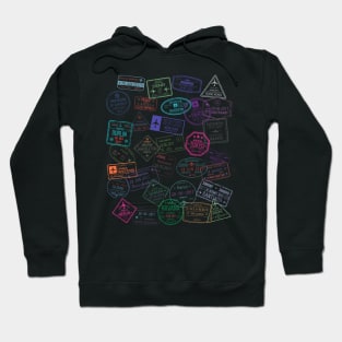 Travel city stamps Hoodie